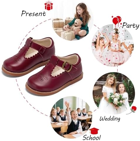 Toddler Girl Mary Jane Dress Shoes-Little Girl School Uniform Shoes For Wedding Party