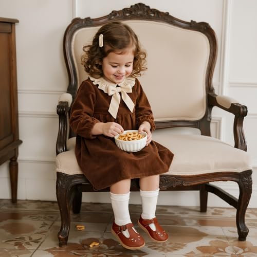 Toddler Girl Mary Jane Dress Shoes Wide Ballet Flats For Girls Party School Shoe