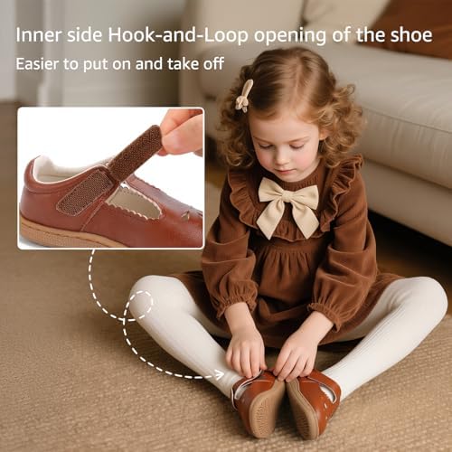 Toddler Girl Mary Jane Dress Shoes Wide Ballet Flats For Girls Party School Shoe