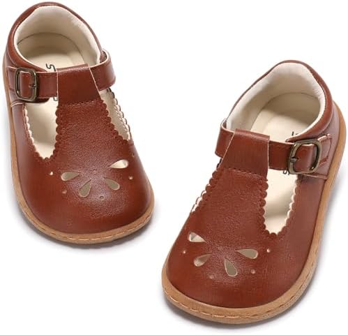 Toddler Girl Mary Jane Dress Shoes Wide Ballet Flats for Girls Party School Shoe