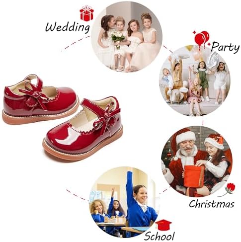 Toddler Girl Mary Jane Student Oxford Shoes-Little Girl School Uniform Shoes For Wedding Party