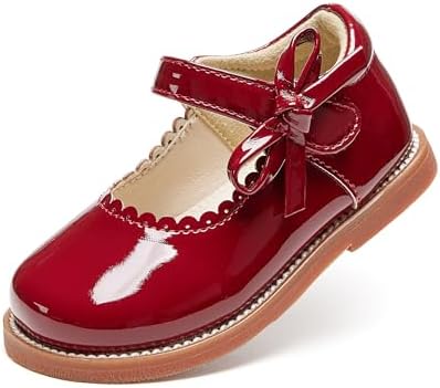 Toddler Girl Mary Jane Student Oxford Shoes-Little Girl School Uniform Shoes for Wedding Party