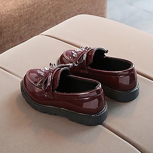 Toddler Girl’s Dress Shoes Comfort Tassel Princess Oxford Style School Uniform Shoes Loafer Flats