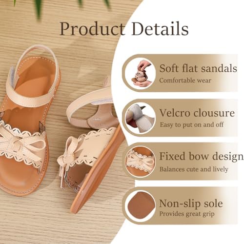 Toddler Girls Sandals Summer Flats Dress Shoes For Baby Little Kids Girl