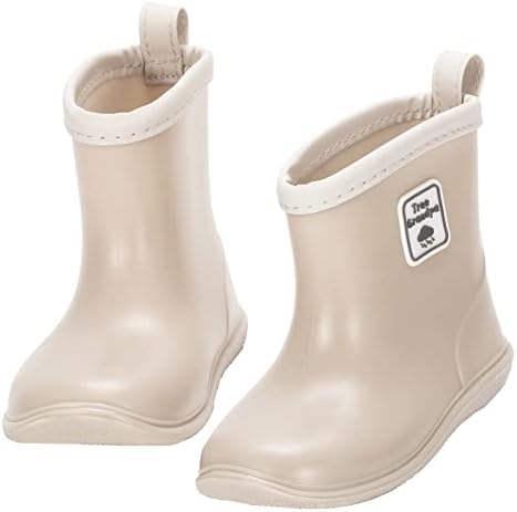 Toddler Kids Rain Boots for Boys Girls Easy-on Lightweight Waterproof Rainboots Baby