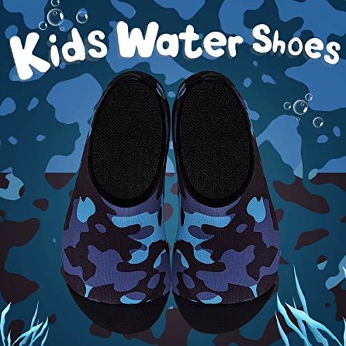 Toddler Kids-Water-Shoes Lightweight Non-Slip Aqua-Socks Swim-Shoes For Beach-Pool Walking For Boys Girls(MC/Black 30/31)
