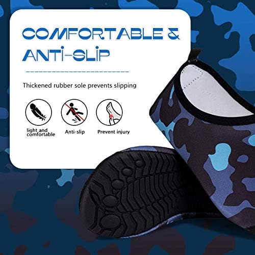 Toddler Kids-Water-Shoes Lightweight Non-Slip Aqua-Socks Swim-Shoes For Beach-Pool Walking For Boys Girls(MC/Black 30/31)