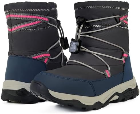 Toddler Snow Boots Boys Girls Winter Shoes Waterproof Slip Resistant Outdoor Warm Boots For Little Kids