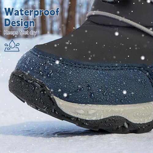 Toddler Snow Boots Boys Girls Winter Shoes Waterproof Slip Resistant Outdoor Warm Boots For Little Kids