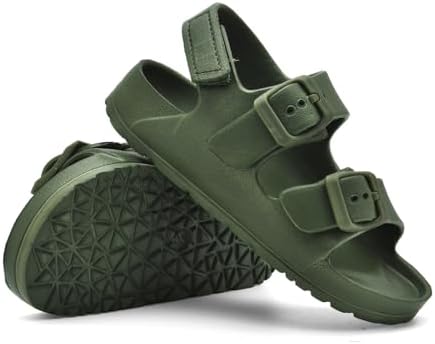 Toddler Unisex Adjustable Buckle Sandals – Comfortable Open Toe Beach & Pool Shoes For Boys & Girls With Back Strap