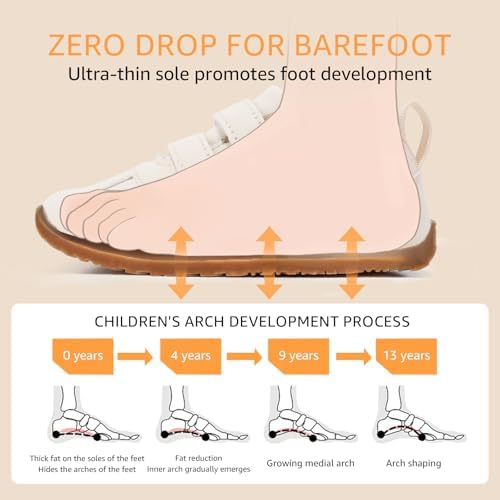 Toddler Wide Toe Box Shoes:Boys Barefoot Shoes Kids Walking Shoes Boy Sneakers Non-Slip Zero Drop Shoes Toddler First Walking Shoes Comfort Tennis Outdoor Activities