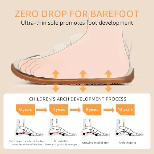 Toddler Wide Toe Box Shoes:Boys Barefoot Shoes Kids Walking Shoes Boy Sneakers Non-Slip Zero Drop Shoes Toddler First Walking Shoes Comfort Tennis Outdoor Activities