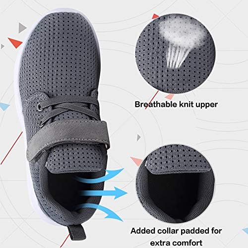 TOEDNNQI Boys Girls Sneakers Kids Lightweight Breathable Strap Athletic Running Shoes For Toddler/Little Kid/Big Kid