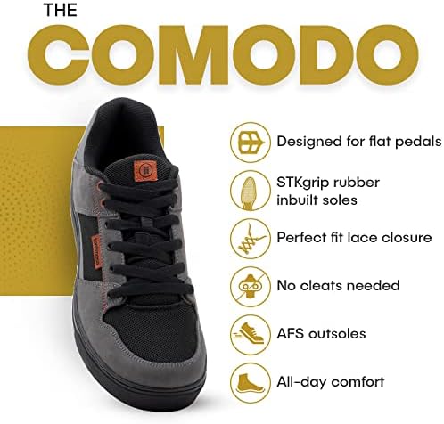 Tommaso Men’s Mountain Bike Shoes – Comfortable MTB Cycling Shoes For Trail Gravel BMX & Casual Riding – Non-Cleat Cycling Sneakers