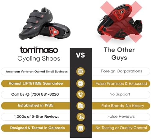 Tommaso Strada Mens SPD & Peloton Shoes—Ready-to-Ride With Peloton Delta Cleat Or SPD Cleats For Road Bicycles & Most Indoor Bikes—Explore Vareity Cycling Shoes & Bike Accessories
