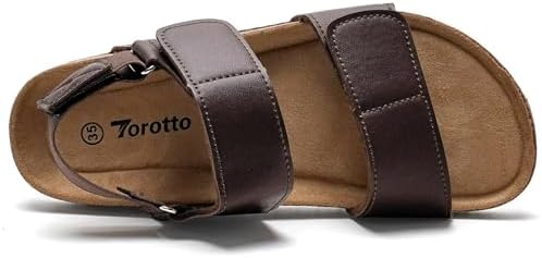 Torotto Girls Boys Sandals With Cork Footbed Adjustable Straps Summer Glitter Slides Sandals Open Toes Flat For Kids Toddler