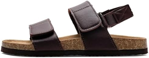 Torotto Girls Boys Sandals With Cork Footbed Adjustable Straps Summer Glitter Slides Sandals Open Toes Flat For Kids Toddler