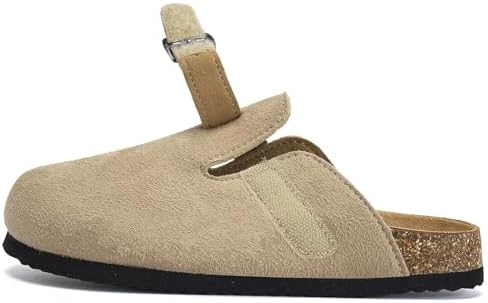 Torotto Kids Clogs Cork Footbed Slippers Arch Support Potato Shoes With Adjustable Buckle For Boys Girls