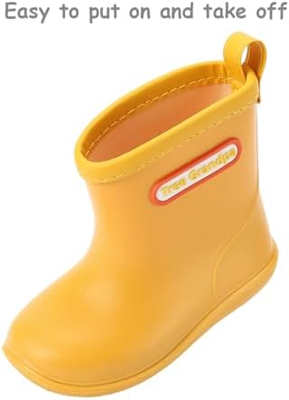 Tree Grandpa Toddler Rain Boots Baby Kids Easy-on Rain Shoes Children Waterproof Shoes For Boys Girls(1-6 Years)