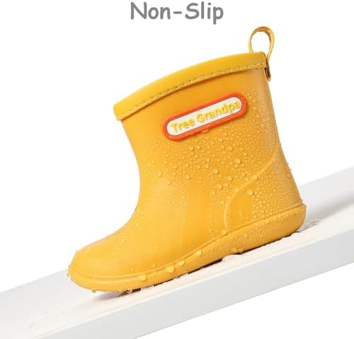 Tree Grandpa Toddler Rain Boots Baby Kids Easy-on Rain Shoes Children Waterproof Shoes For Boys Girls(1-6 Years)