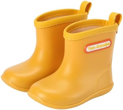 Tree Grandpa Toddler Rain Boots Baby Kids Easy-on Rain shoes Children Waterproof Shoes for Boys Girls(1-6 Years)