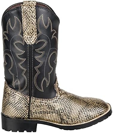 TuffRider Youth Black Snake In My Boot Western Leather Boots