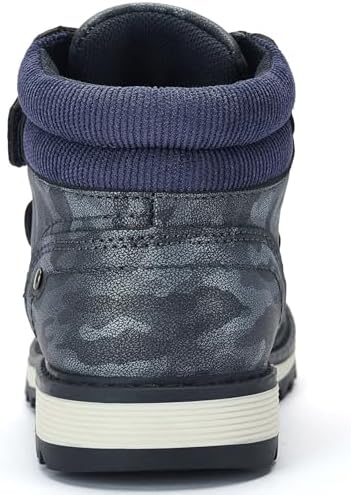 TZJS Kids' Hiking Work Boots For Boys Girls Waterproof Outdoor Ankle Boots With Hook And Loop