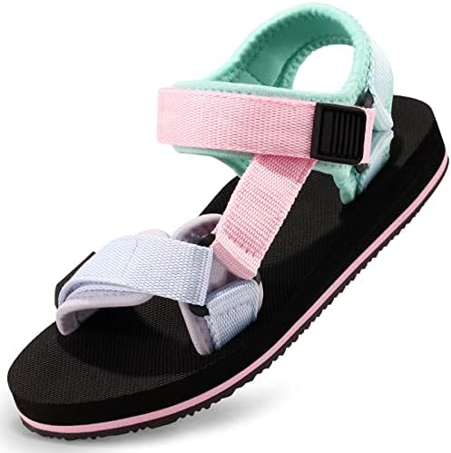 Unisex-Child Big Kids Sandals Adjustable Straps Slip on Athletic Sandals Outdoor Casual Shoes