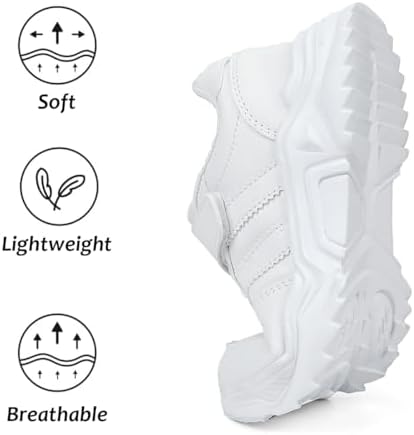 Unisex-Child White Boys Girls Shoes Antiskid Tennis Sneakers Outdoor Casual Kids Shoes Running Sneakers(Toddler/Little Kid/Big Kid)