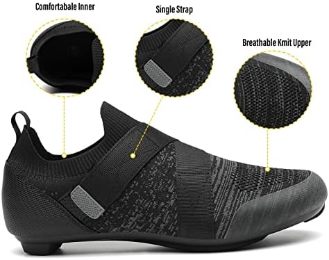 Unisex Cycling Shoes Compatible With Peloton Bike & SPD Indoor Road Riding Biking Bike Shoes With Delta Cleats Included For Men Women