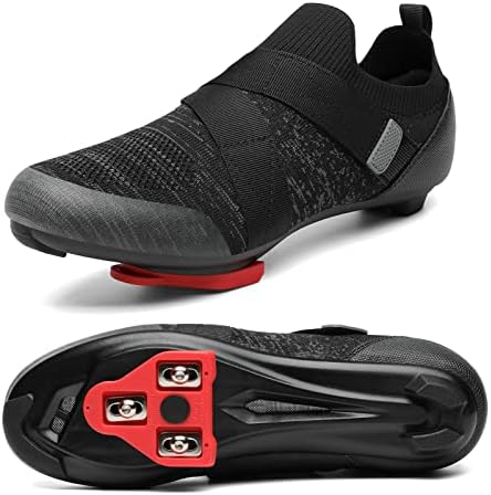 Unisex Cycling Shoes Compatible with Peloton Bike & SPD Indoor Road Riding Biking Bike Shoes with Delta Cleats Included for Men Women