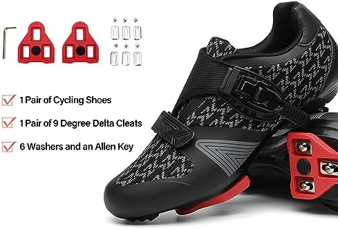 Unisex Cycling Shoes For Men Women Compatible With Peloton Bike Shoes With Delta Cleats For Road Biking Indoor Outdoor Pedal