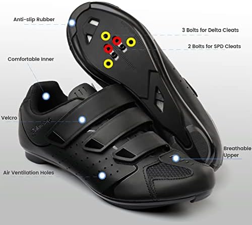 Unisex Cycling Shoes Size 14 Peloton Compatible - Mens Spin Shoes With Look Delta Cleats - Indoor Road Bikes SPD Clips