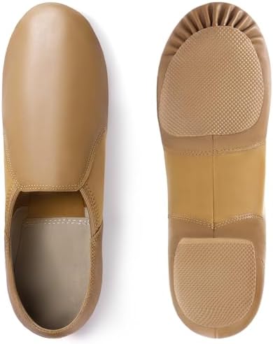 Unisex Jazz Shoe Leather Upper Women And Men's Slip-on Dance Shoes