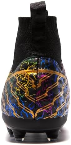 Unisex Soccer Cleats Mens Lightweight No-Tie Lacing System Multi-Surface Football Shoes With Ankle Support For Beginners To Advanced Players