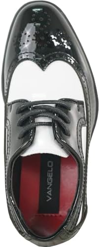 VANGELO Boy Kid Dress Shoe Oxford Lace Up Loafer Slip On Tuxedo Shoes For Prom Uniform Wedding Formal Events Size From Toddler To Big Kid