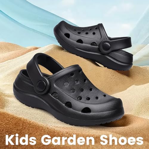 Vibdiv Boys Girls Clogs Kids Garden Shoes Unisex Child Cartoon Slides Sandals Beach Slipper Indoor Outdoor(Toddler/Little Kids/Big Kids)