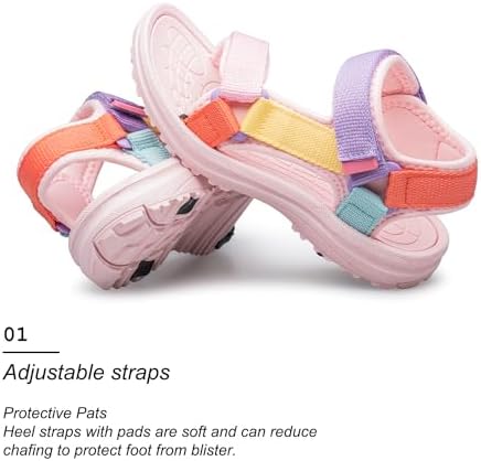 Vibdiv Boys Girls Sandals Open-Toe Summer Outdoor Unisex Child Sport Sandals Athletic Lightweight(Toddler/Little Kid/Big Kid)