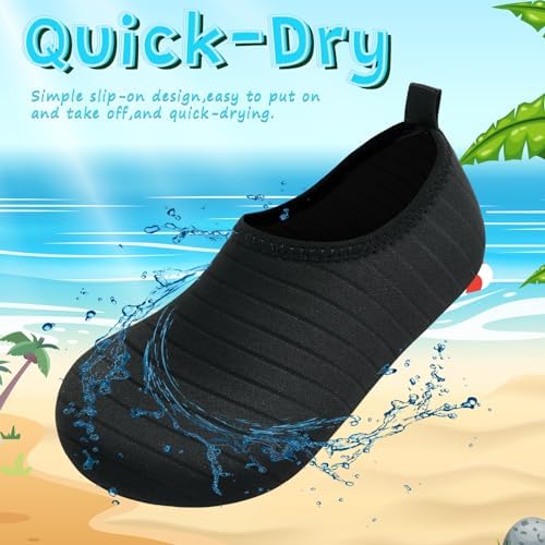 VIFUUR Kids Water Shoes Girls Boys Quick Dry Aqua Socks For Beach Swim Outdoor Sports
