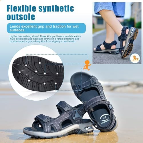 Visionreast Boys Sandals Camouflage Print Kids Fashion Sport Sandals Outdoor Sandal Athletic Casual Sandals Beach Shoes