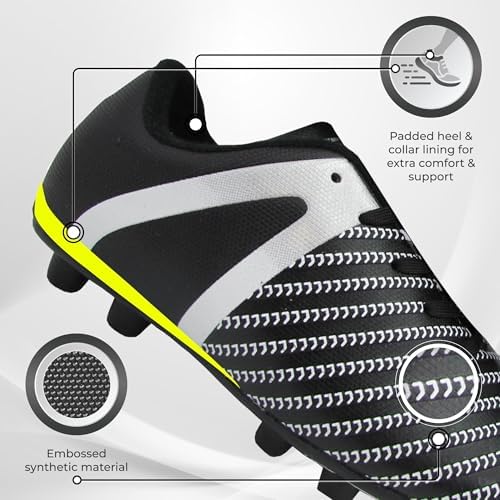Vizari USA Impact Soccer Cleats For Kids – Youth Firm Ground Football Shoes Breathable Design For Toddler Little Kid & Big Kid Players