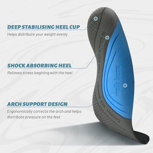 Walking Shoes For Men With Arch Support - Orthopedic Comfortable Sneakers For Plantar Fasciitis - Breathable Non Slip Shoes For Flat Feet & Pain Relief