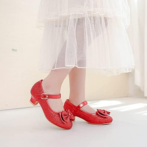 Walofou Flower Girls Wedding Party Heel Princess Shoes Flats For Kid Toddler
