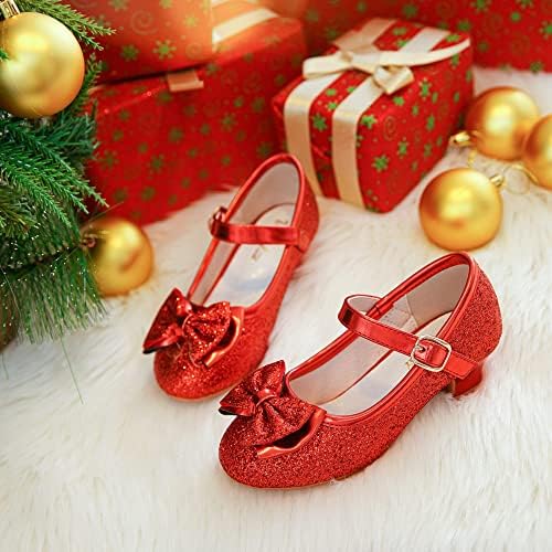 Walofou Flower Girls Wedding Party Heel Princess Shoes Flats For Kid Toddler