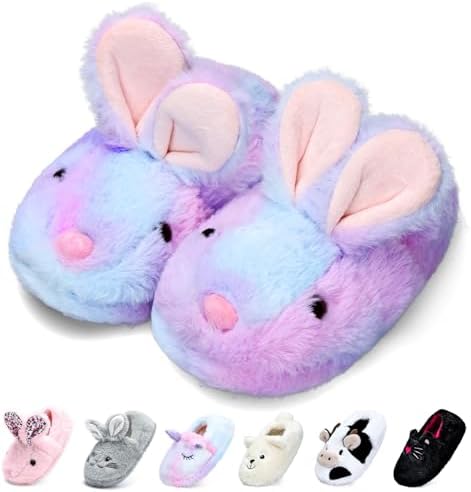 WateLves Toddler Slippers Unisex-Child Full Wrapped Bedroom Slipper Boys Girls Comfortable Winter House Shoes(Toddler/Little Kid/Big Kid)