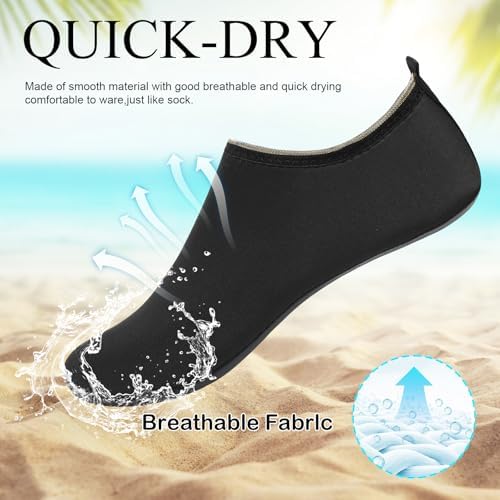 Water Shoes For Women Men Slip-on Barefoot Aqua Yoga Socks For Swim Pool Beach Surf River