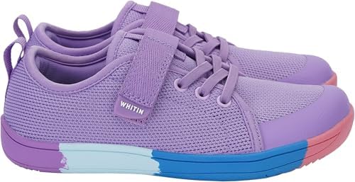 WHITIN Little/Big Kid Barefoot Shoes Boys/Girls Lace-up Minimalist Sneakers Wide Toe Box Natural Flexible Fit