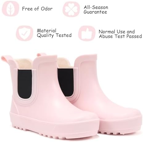 WILLPORT Toddler Rain Boots Waterproof Kids Chelsea Rain Boots For Boys And Girls