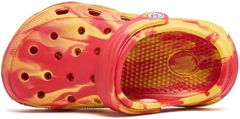 WOUEOI Kid's Tie Dye Clogs Garden Shoes Cartoon Slides Toddler Sandals Beach Slipper Girls Boys