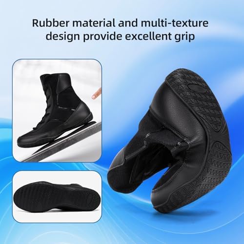 Wrestling Boxing Boots For Men High Top Breathable Lightweight Non-Slip For Competition & Training